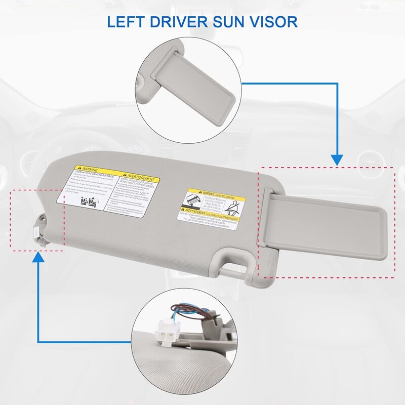 Sun Visor for Nissan- Pathfinder 2013-2018, Left Driver Side