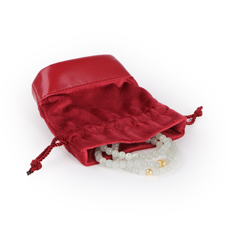 Personalizado ROMI-Bolsa de embalaje de joyería de gamuza, bolsas de terciopelo de cuero para anillo