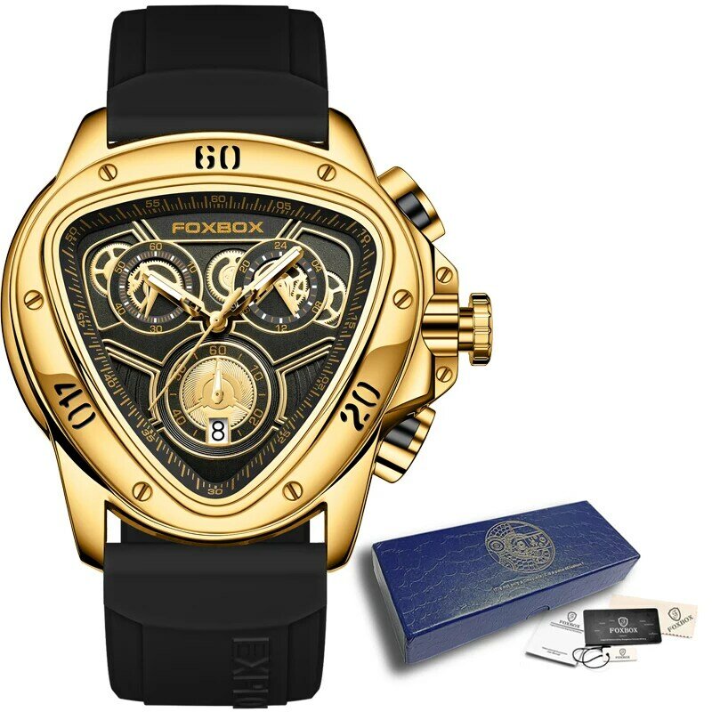 Lige neue goldene Uhr für Männer Top-Marke Luxus Herren uhr Mode wasserdichte Sport Militär Quarz Chronograph Armbanduhren