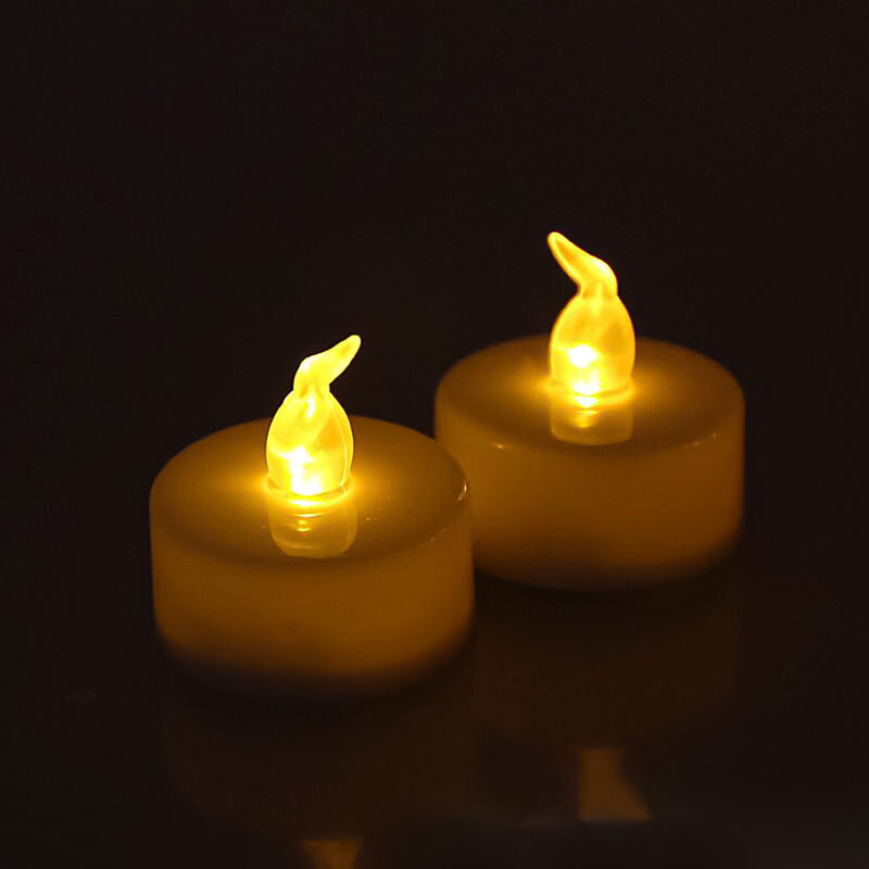 Flameless LED Tealight Candles Battery Operated Pillar Candle Bluk for Home Wedding Birthday Party Romantic Decoration