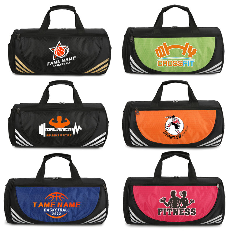 Tas Kustom dengan Logo Tas Olahraga Gym Tank Bahu Yoga Tas Tangan Pria Dipersonalisasi untuk Latihan Kebugaran Luar Ruangan Cetak Nama