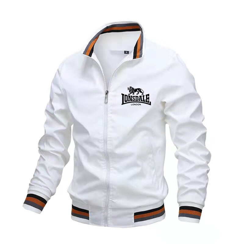 LONSDALE Весенняя мужская куртка для гольфа, куртка на молнии с воротником, мужская бейсбольная одежда, повседневная спортивная мужская куртка, Мужской Топ