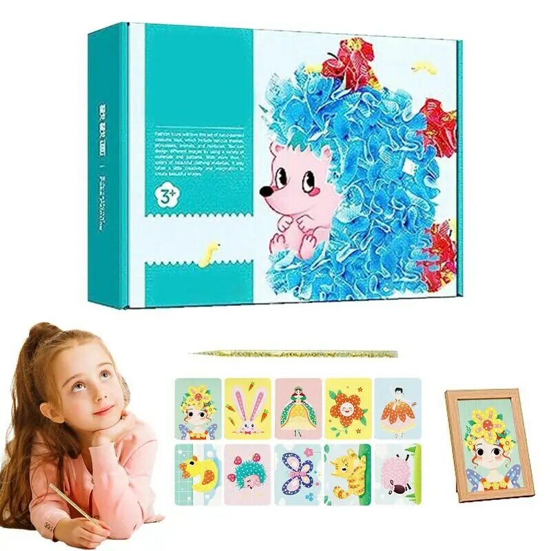 DIY Dress-Up Book Set Hand-Painted 3D Poke Art Coloring Books Safe To Use Painting Toy Gifts For Thanksgiving Easter New Year