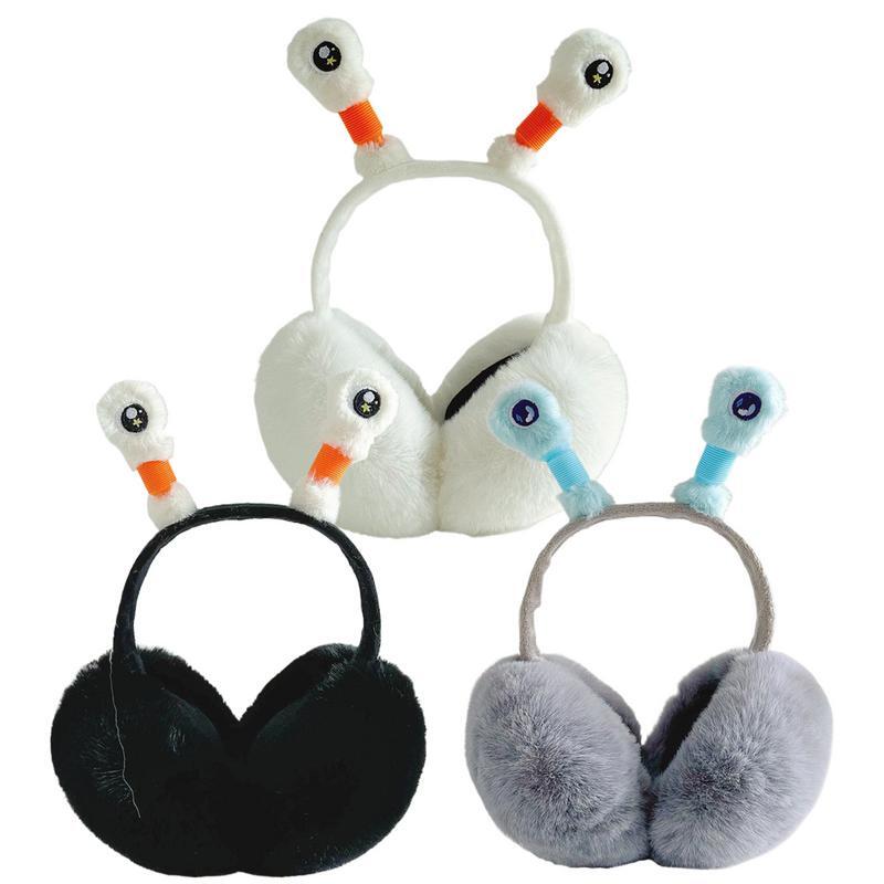 Fluffy Ear Muffs Winter Ear Warmer With Light Up Tentacles Cold Weather Accessories For Traveling Walking Biking Hiking Skiing