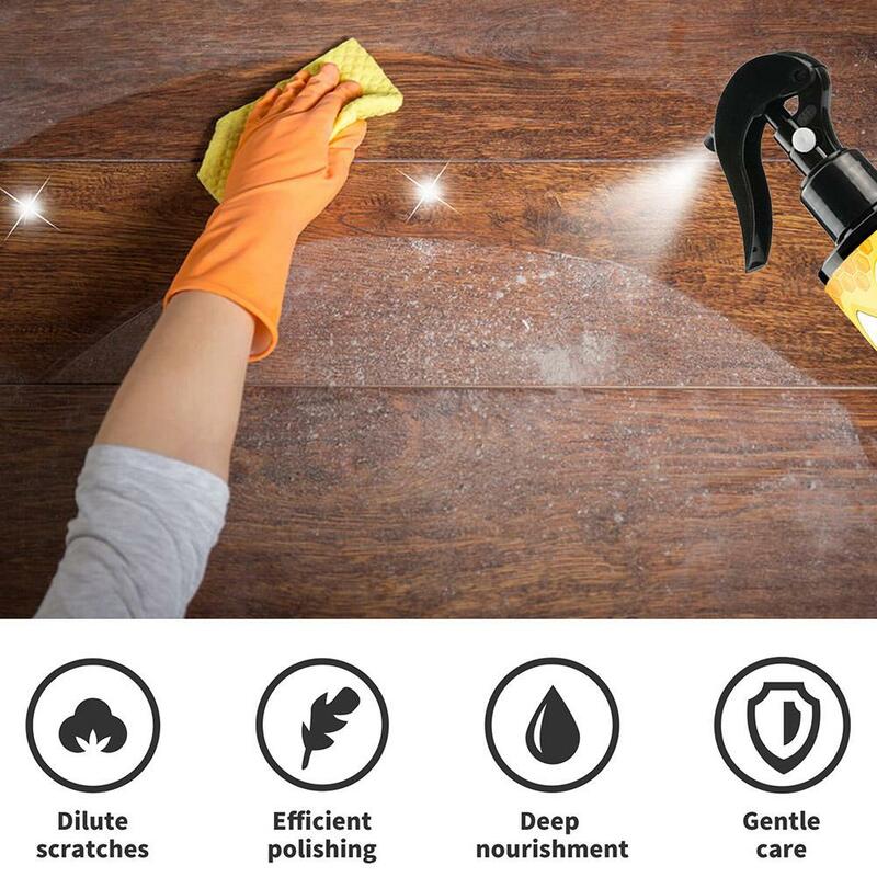 120ML Urniture Polish Cleaner Beeswax Spray Wooden Furniture Polishing Natural Micro-Molecularized Beeswax Spray Fast Repair