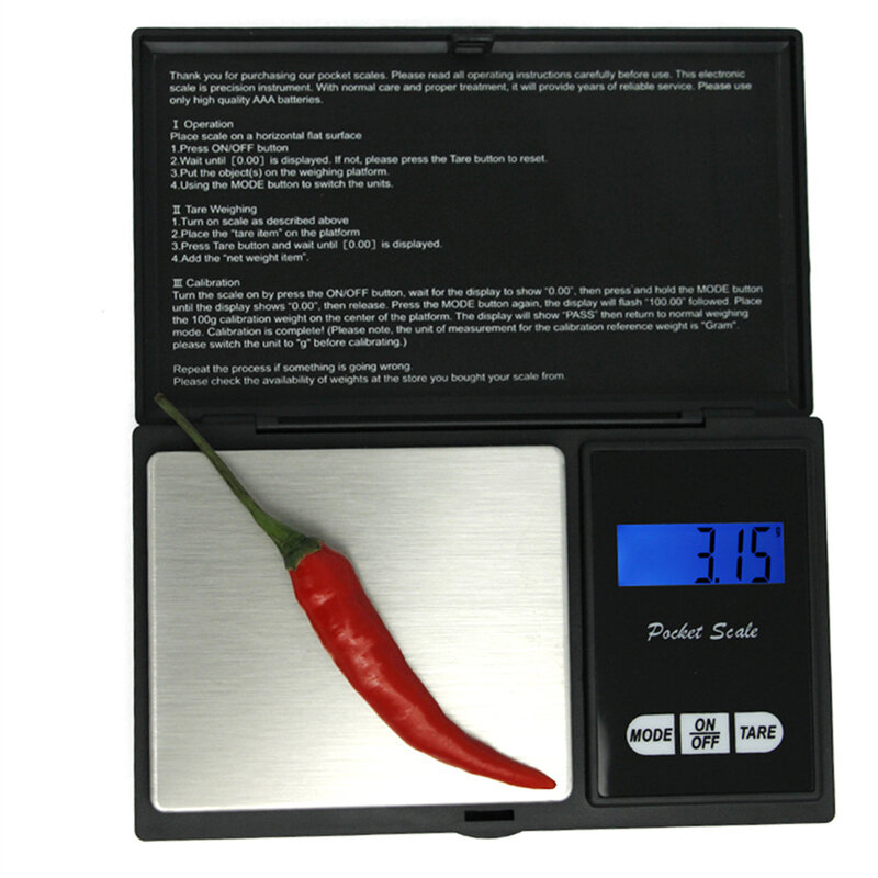 Высокоточные цифровые кухонные весы 200 г/500 г x 0,01 г, ювелирные весы для золота, электронные карманные весы с ЖК-дисплеем