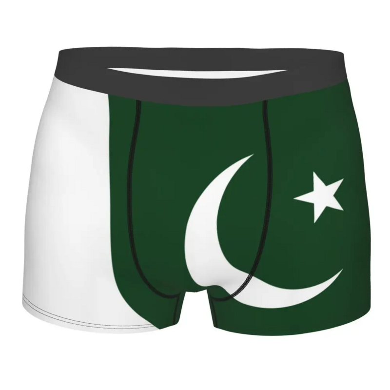 Flaga pakistanu bielizna męska bokserki majtki Humor średnio wysoka talia kalesony dla Homme