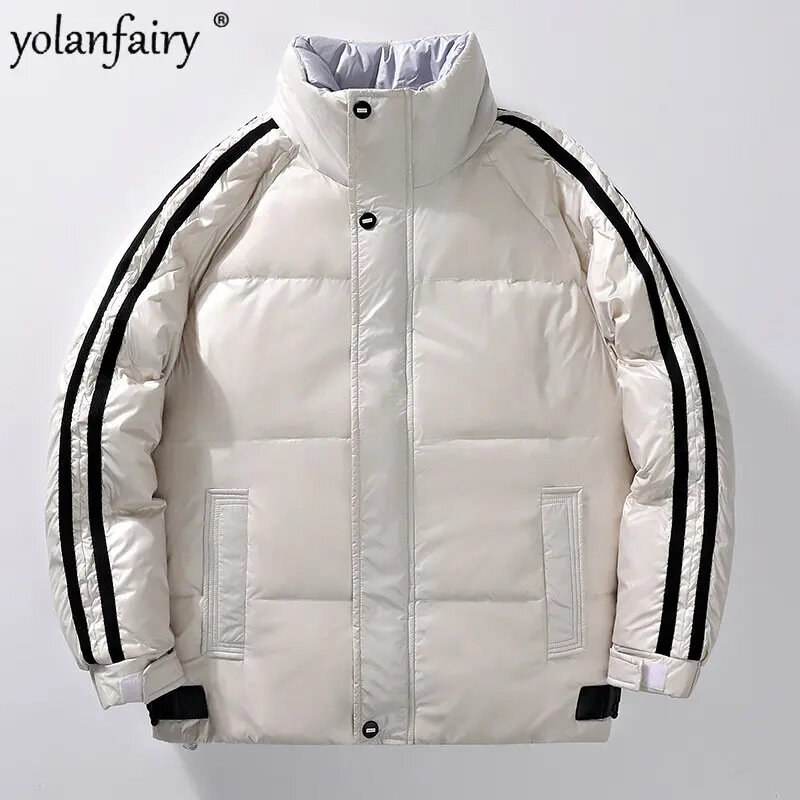 남성용 퍼퍼 2024 재킷, 짧은 패션, 루즈하고 두껍고 따뜻한 스포츠 캐주얼 오버코트, F