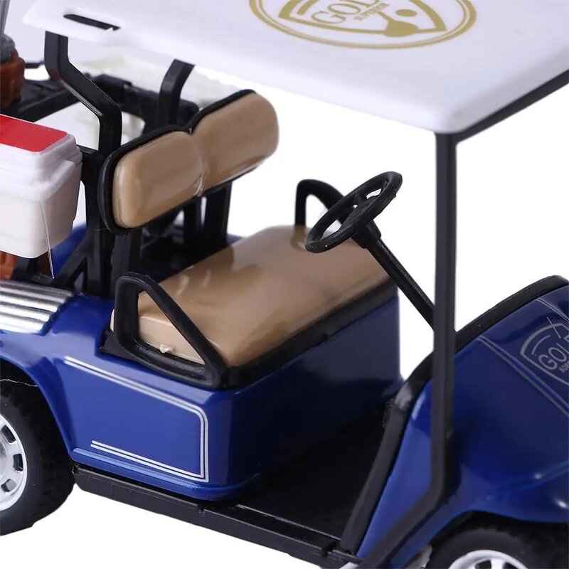1:36 Scale Alloy Diecast Pull Back Golf Cart Children High Simulation Model Vehicle Collection Toy Birthday Gifts for Kids