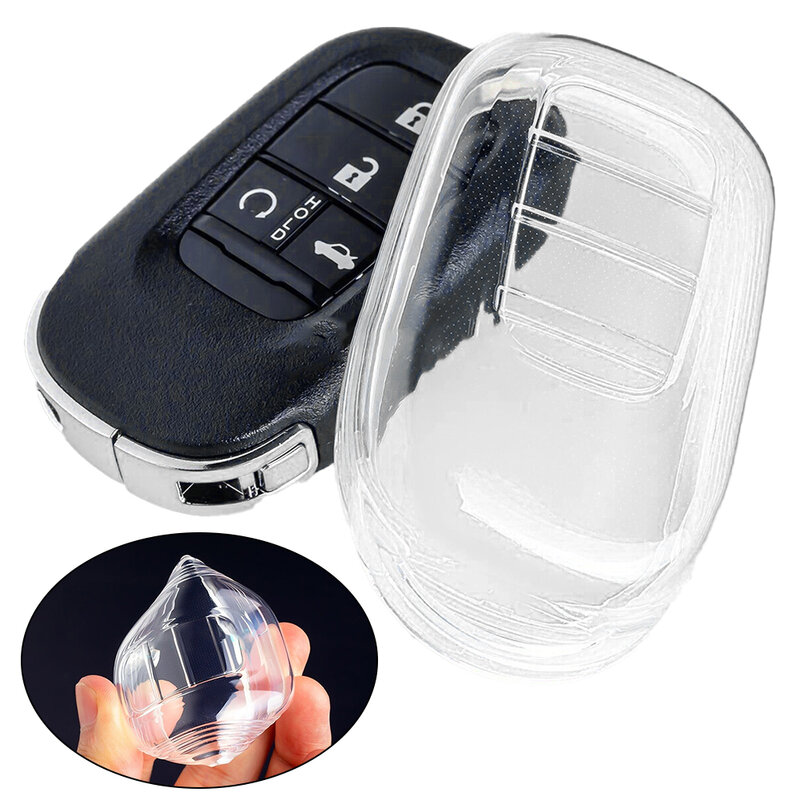 Car Key Case Cover Shell For Honda For Civic 11th For Accord For CR-V For HR-V For Pilot Transparent TPU Key Case