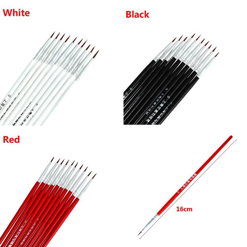 10pcs Fine Hand Painted Thin Hook Line Pen Art Supplies Drawing Art Pen Paint Brush Nylon Brush Acrylic Painting Pen