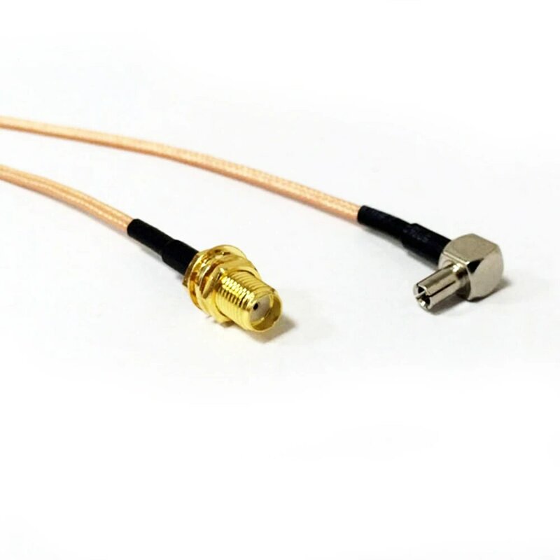 15CM 6 "SMA Female Bulkhead ke TS9 Male sudut kanan Plug RG316 kabel Pigtail konektor Crimp RF Coaxial Pigtail Jumper kawat