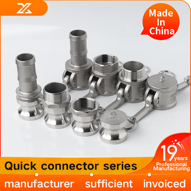 1/2 3/4 1-1/4 304 Stainless Steel Homebrew Camlock Fitting Adapter MPT FPT Barb Camlock Quick Disconnect For Hose Pumps Fittings