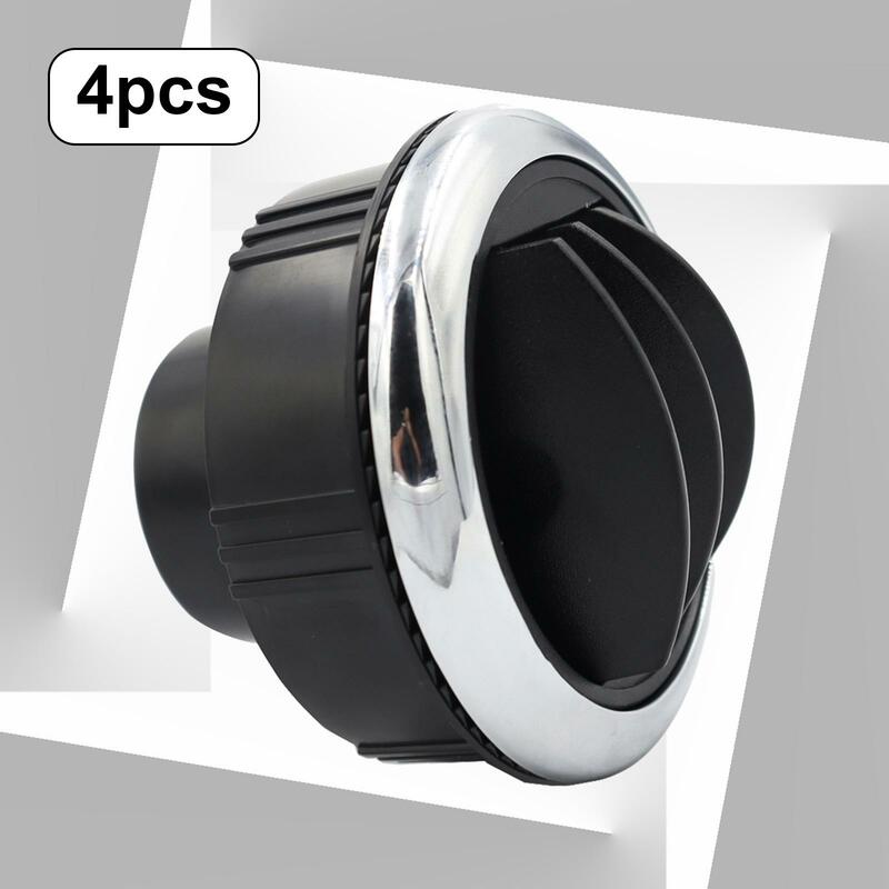 4 Pieces RV Bus Air Conditioning Outlet Vent Replace Parts Accessories Thread Height 2.2cm Simple Installation Electroplate Knob