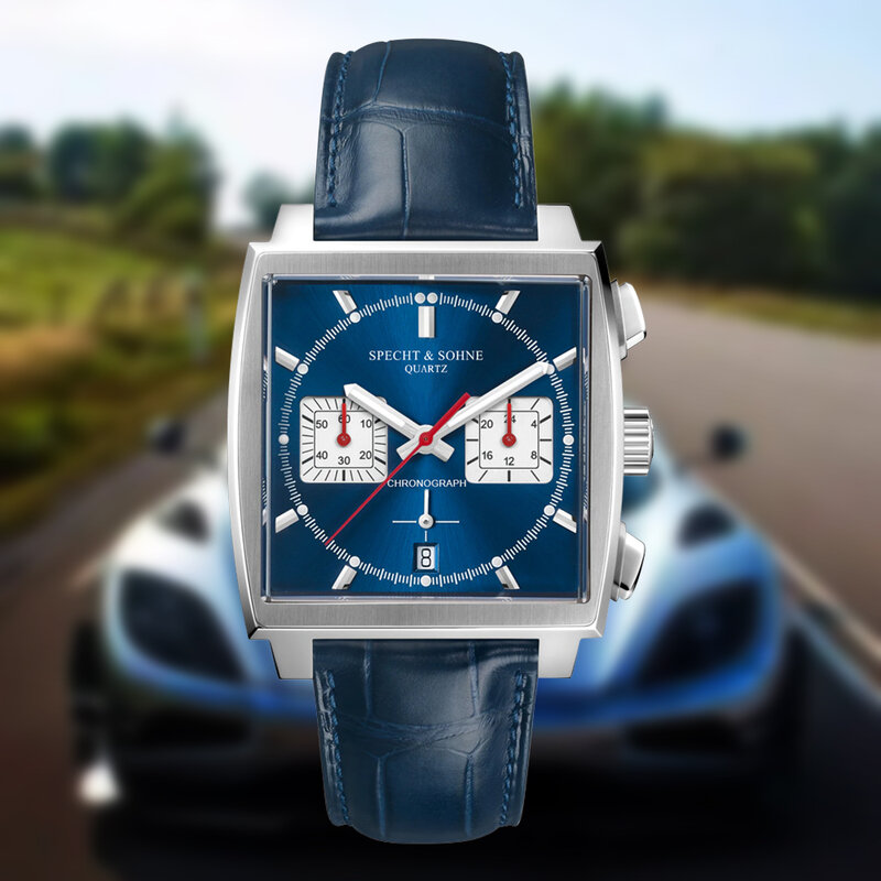 Relojes hombre specht & sohne neue heiße uhren männer luxusmarke männlich japan vk64 chronograph trendy sport armband wasserdicht
