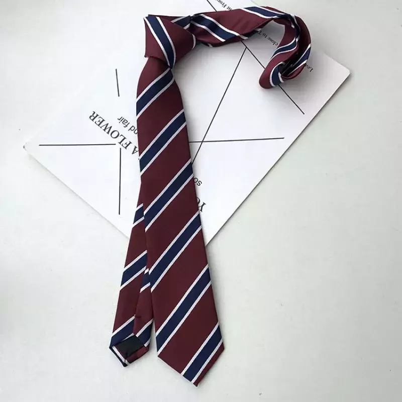 Japoński JK Tie ubrania damskie akcesoria udekoruj mundurek szkolny muszka Hand College Style czerwone paski krawaty dla dziewczynek