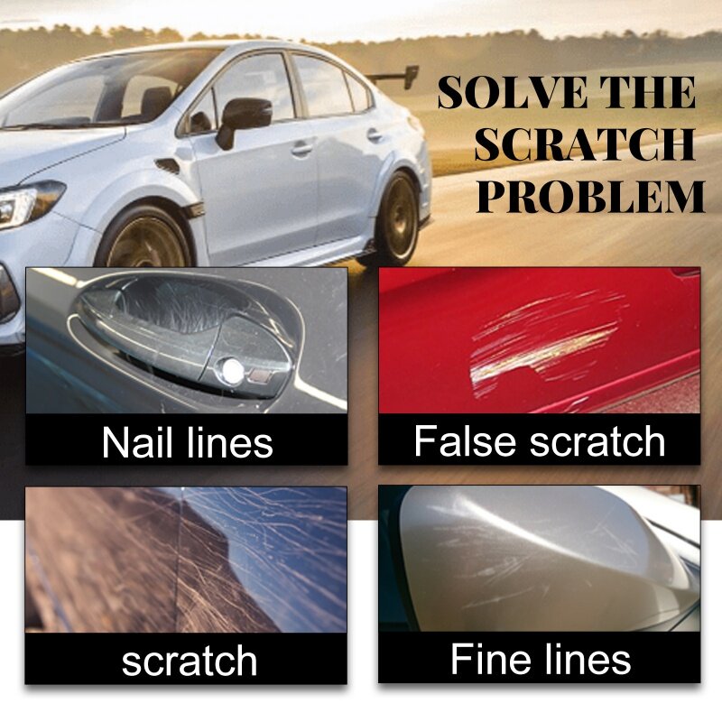 Carro Scratch Remover E Removedor De Mancha Set, Polimento Recondicionado, Tinta Manutenção Esponja, Cuidado