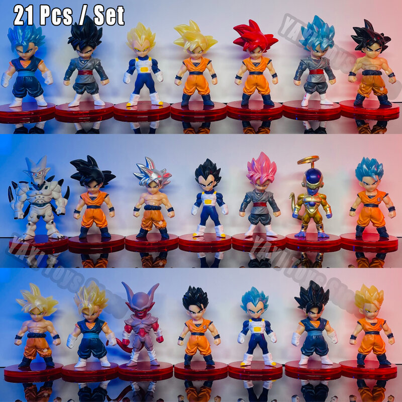 Dragon Ball Z Super Saiyan Goku Anime Figur Sohn Gohan Vegeta Broly Piccolo Majin Buu Set Action Figur Modell geschenke Spielzeug