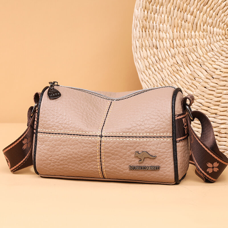 Сумка-Кроссбоди из натуральной кожи с узором Личи для женщин, Роскошная сумочка, высокое качество, сумки на плечо, женская сумка-мессенджер