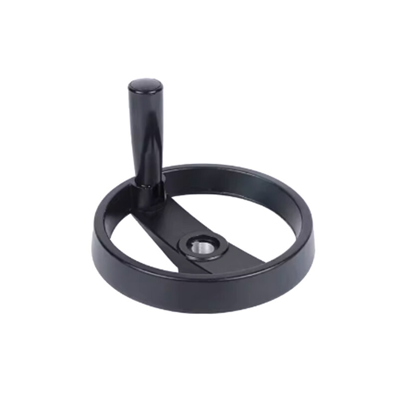 1 buah hitam untuk mesin bubut penggilingan 3D CNC sendok tangan roda Bakelite roda bulat untuk 100 125 160 200mm