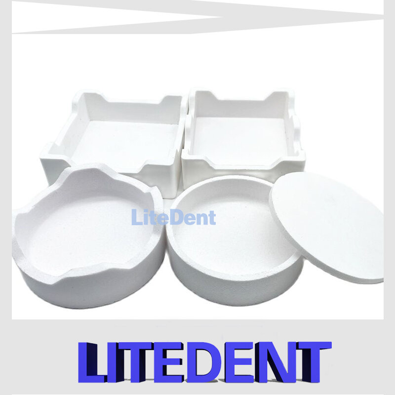 Ein Satz 100x35mm runde Zirkonoxid-Sinterschale-kunden spezifische Keramikteile-Tiegel platte für Dental sinter öfen