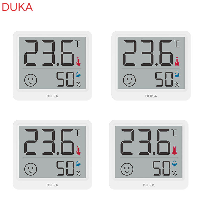 2023 DUKA THmini Digital Humidity Thermometer 2.5inch LCD Screen Hygrome Moisture Temperature Sensor Wit Battery For Home Office