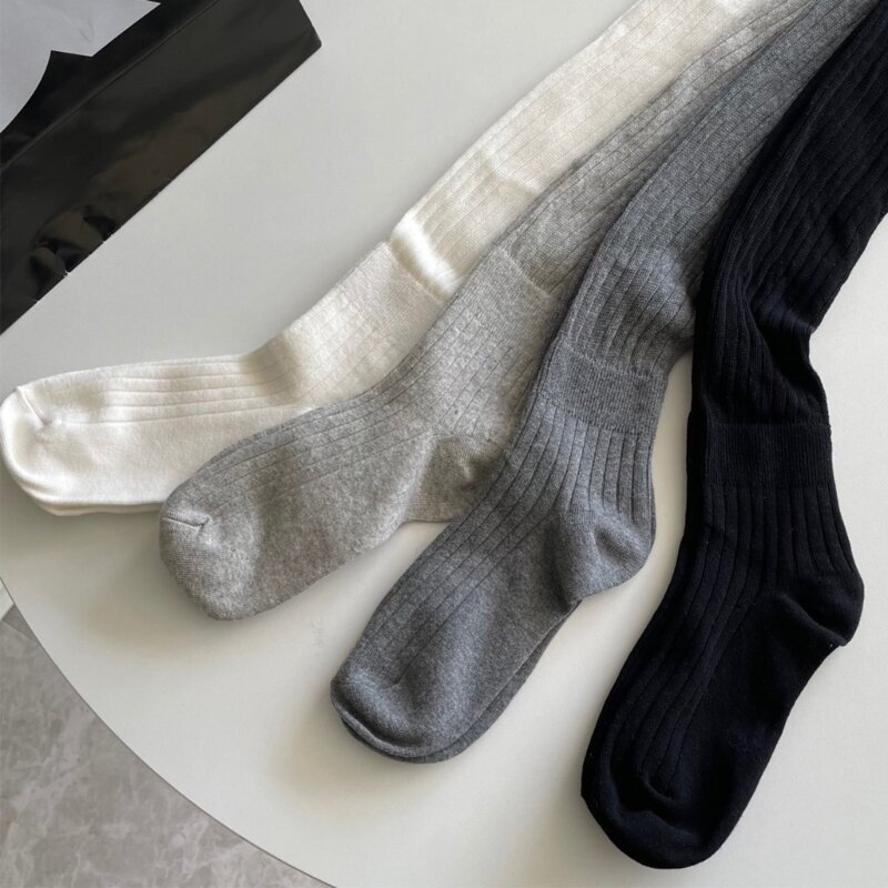 1 Pair Four Season Pile Up Socks Women Solid Color Stackable Socks Legwears 37JB