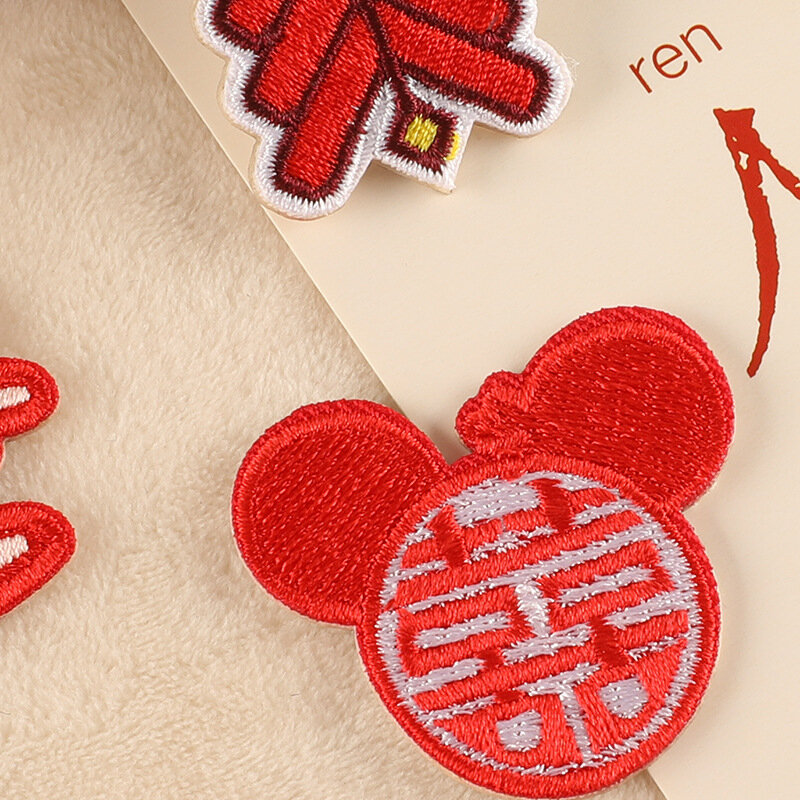 2024 Nieuwe Gunstige Diy Label China-Chic Badge Borduur Patch Voor Stoffen Hoedentas Broek Jeans Stof Sticker Embleem Zelfklevend