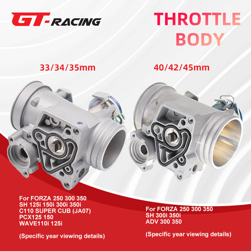 33mm 34mm 35mm 40mm 42mm 45mm Throttle Body for FORZA250/FORZA300/FORZA350/SH300i/SH350i/ADV300/ADV350 Racing Motorcycle Parts