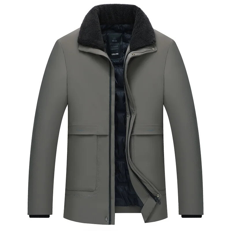 LUKER CMSS 두꺼운 남성 야외 파카 코트, 따뜻한 카고 재킷, 남성 바람막이 아웃웨어 파카, 캐주얼 밀리터리 육군 오버코트, 겨울