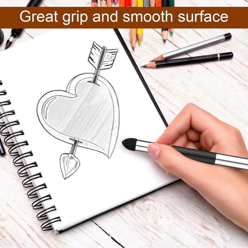 4Pack Blending Sponge Pens Dual Ended Washable Friction Sponge Brushes Sketch Wipe Reusable Blending For Student Artists Durable