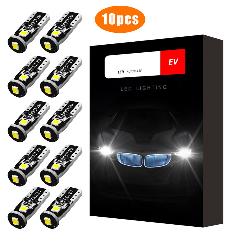 10Pcs Auto Interieur Led Verlichting Heldere T10 3SMD Led Vervanging Bollen Voor Auto Auto