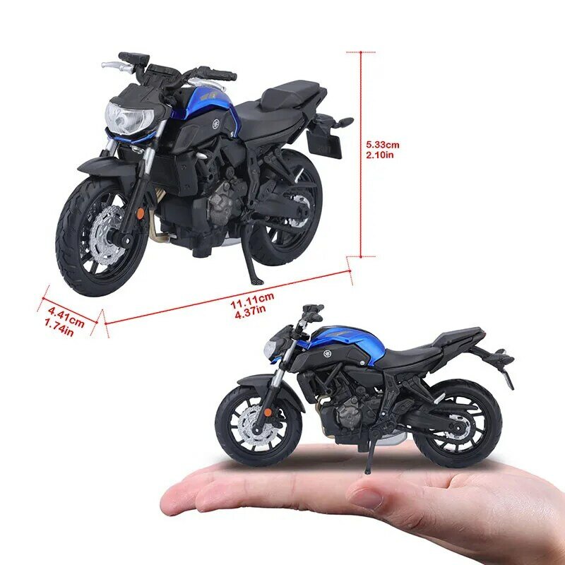 Maisto 1:18 yamaha MT-07 2018 prawdziwy motocykl statyczny model odlewu samochód kolekcjonerski prezent zabawka juguetes samochodzik