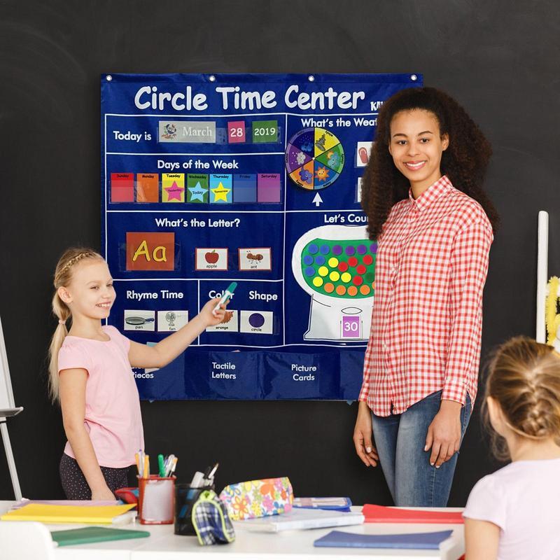 Preschool Circle Time Calendar Circle Learning Time Center Pocket Chart Calendar Number Pocket Chart Wording Rhyme Pictures