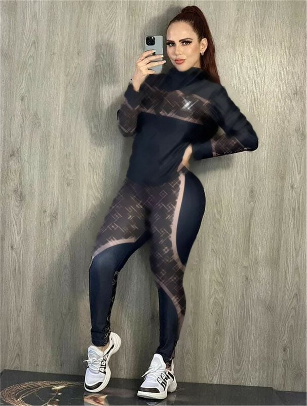 Trendvestidos De FiestaAutumn 2024 Women'S New Fashion And Leisure Temperament Commuter Long-Sleeved Tight-Fitting Sports Suit