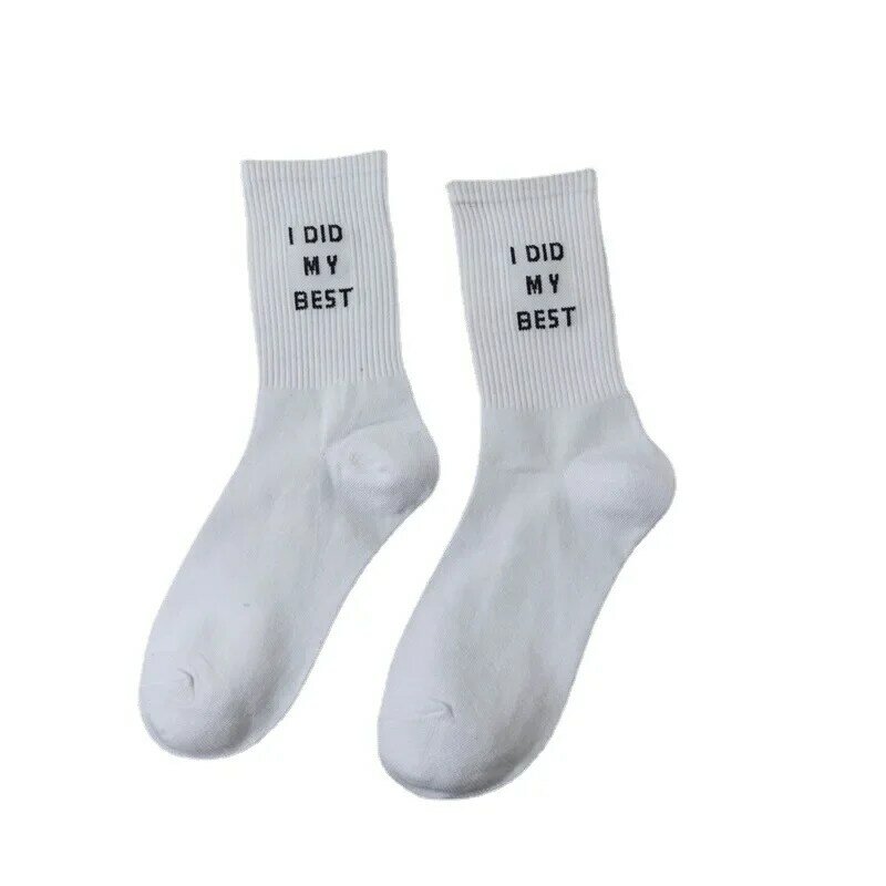 Женские хлопковые носки, новые носки с надписью из жаккардовой серии, уличные спортивные, в стиле хип-хоп, персонализированные модные женские короткие носки, женские носки