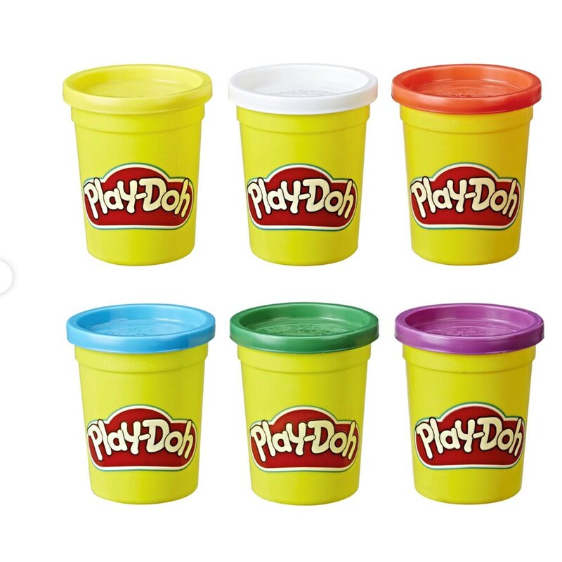Play-doh play massa-contém 6 cores (pacote de 6)