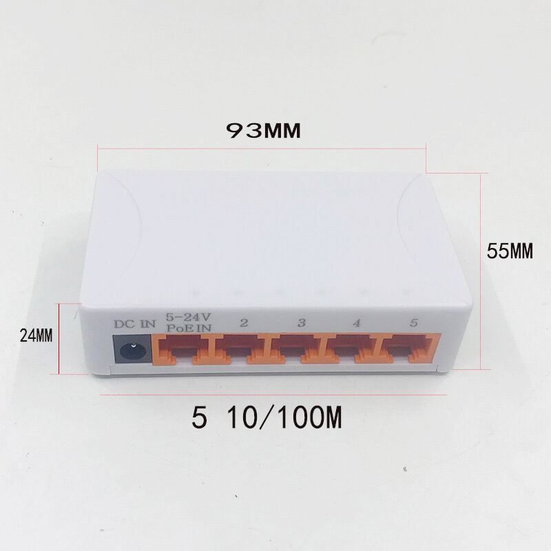 AT 1 sztuk 100 mb/s 5 portów Mini Fast Ethernet LAN RJ45 przełącznik sieciowy przełącznik Hub VLAN wsparcie gorąca sprzedaż