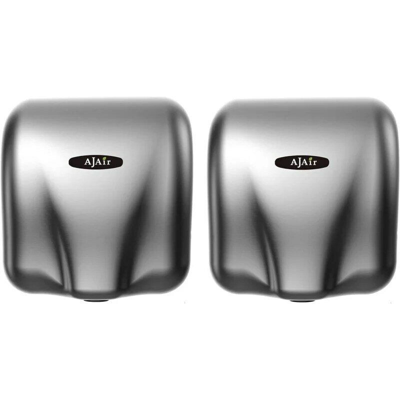 AjAir®2 Pack Heavy Duty Commercial 1800 Watts High Speed Automatic Hot Hand Dryer - Stainless Steel