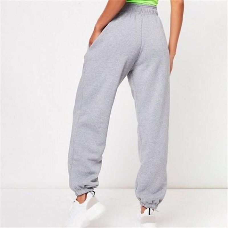 Moletom feminino com letra estampada, calças compridas de algodão solto de alta qualidade, jogger casual, trending fitness, 2023
