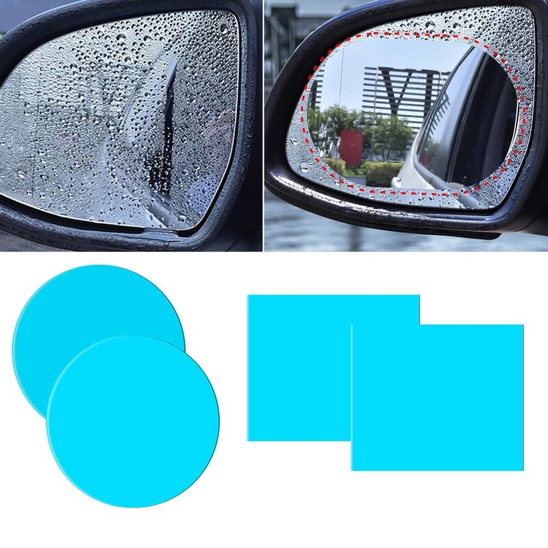 1Set (2 buah) Film Anti kabut mobil untuk kaca samping Film tahan hujan kaca samping Film Anti kabut stiker mobil tahan air