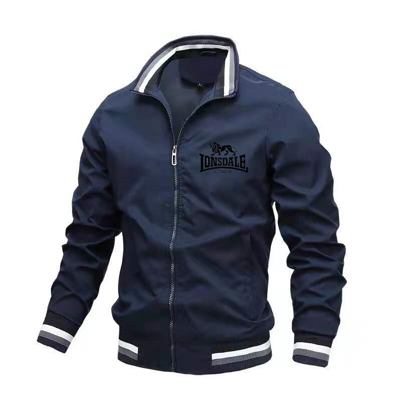 Jaqueta de golfe LONSDALE masculina, jaqueta com zíper, roupas de beisebol, blusa esportiva casual, primavera