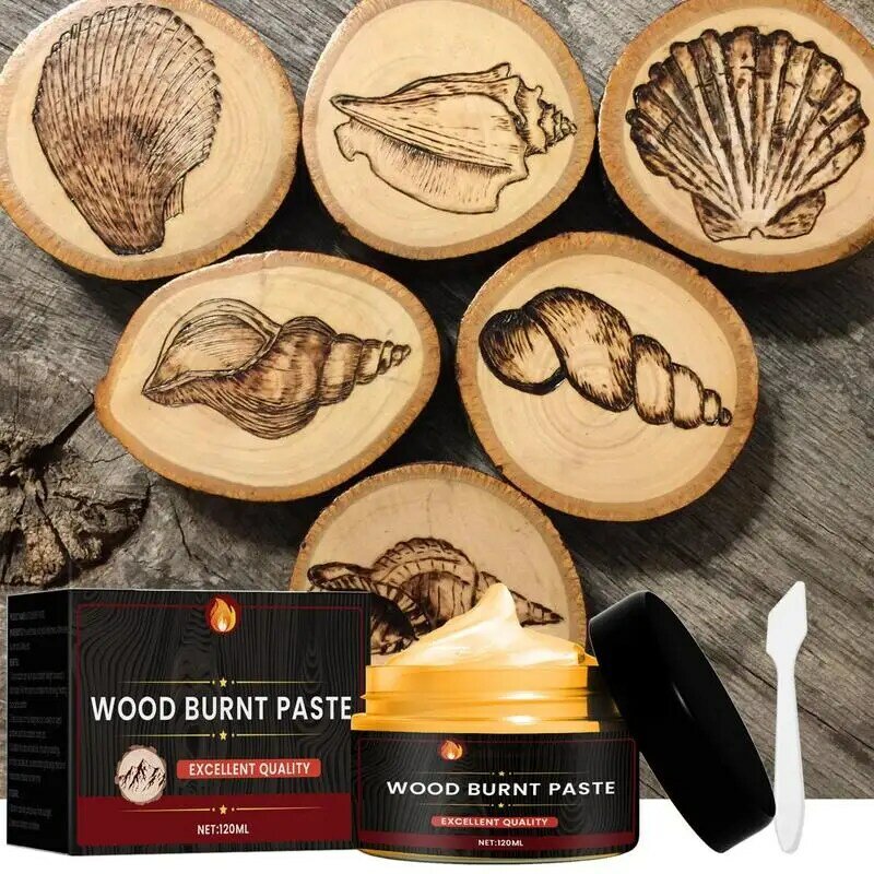 Multifunctional DIY Pyrography Wood Burning Liquid Easy To Apply Wood Craft Burn Paste  Accessories For Paper