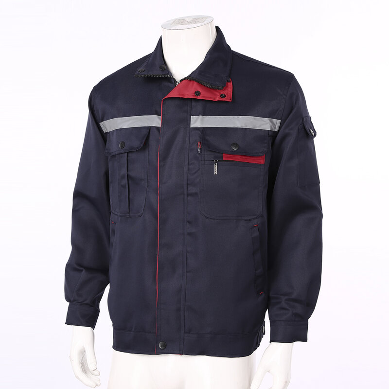 Abbigliamento da lavoro giacca da lavoro a righe riflettenti capispalla cappotto officina di fabbrica meccanico riparazione automatica abbigliamento da lavoro uniformi top