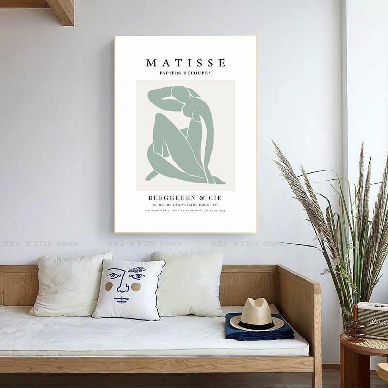 Matisse Girl-impresiones y pósteres de buena calidad, decoración nórdica Vintage para habitación, Bar o cafetería, decoración del hogar