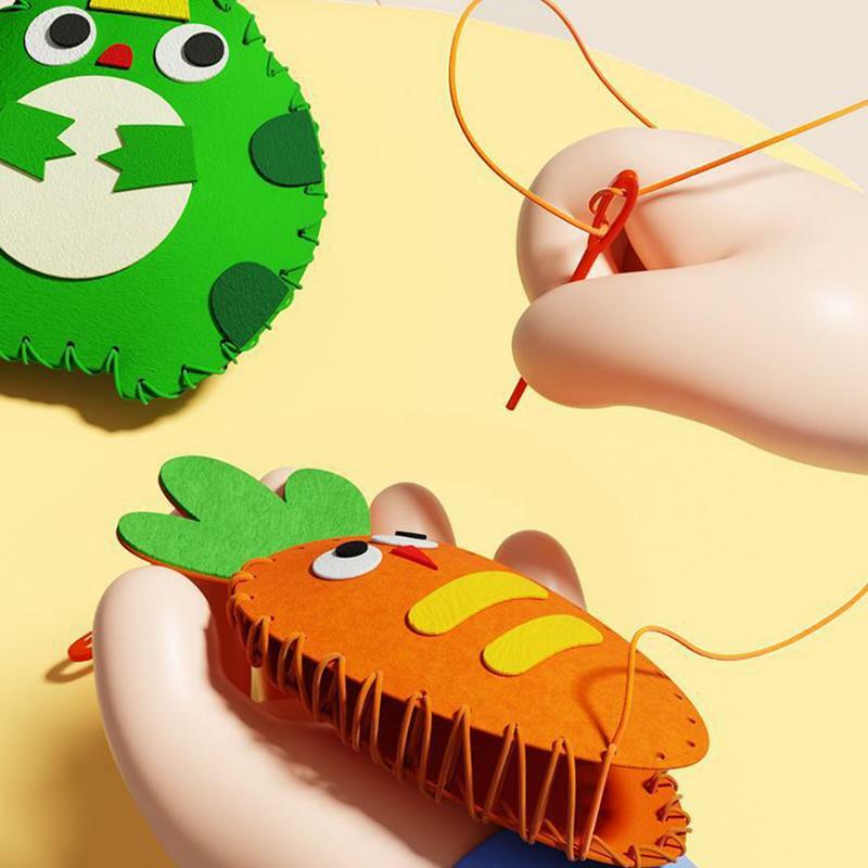 Dieren Knutsel Kids Naaiset Vilt Ambachtelijke Kits Diy Pop Ornamenten Diy Kids Handwerk En Naai Set Leren Om Kits Te Naaien Voor Kinderen Leeftijden