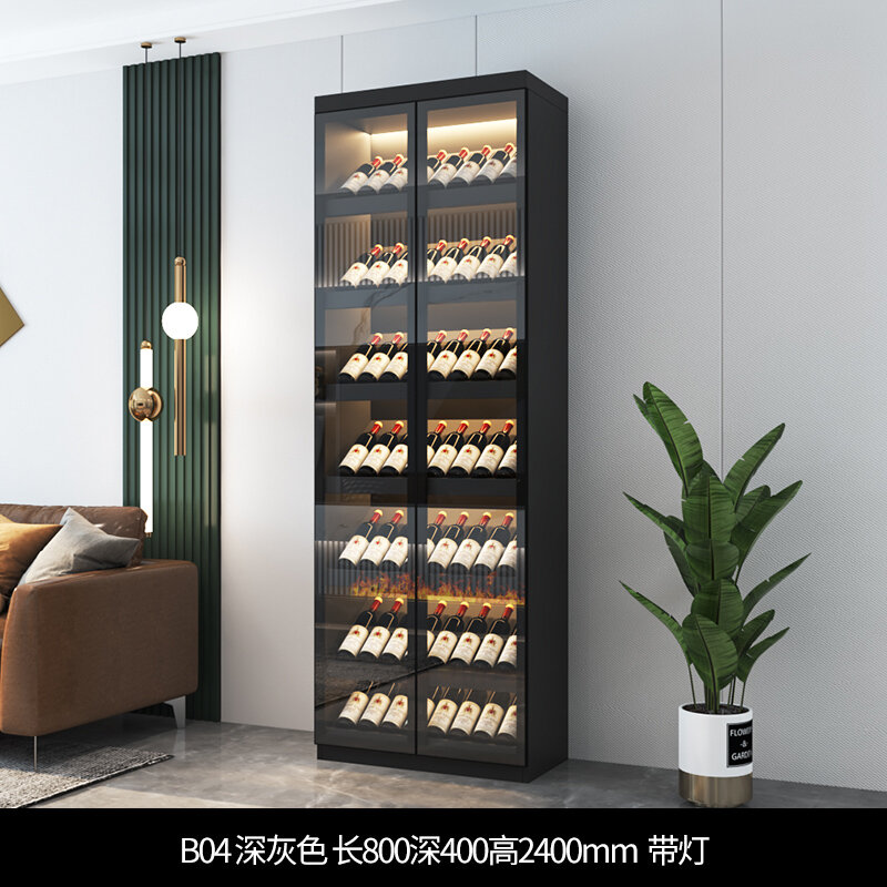 Armoire à vin en verre moderne, meuble de rangement léger, petit salon, côté salle à manger, maison de luxe, meuble Vin Bar, KMWC