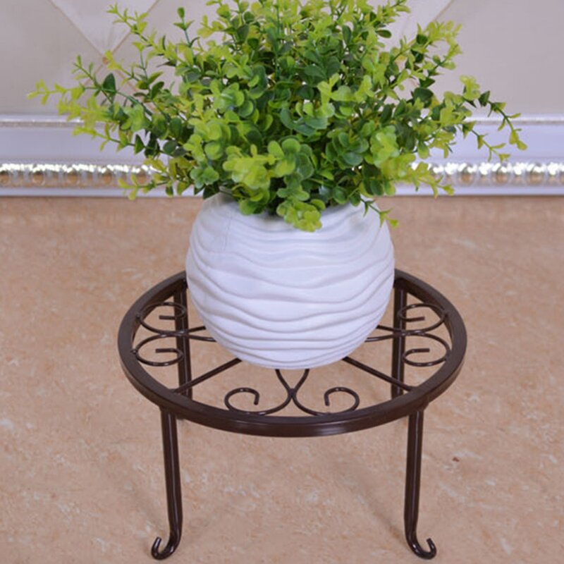 Железная стойка для цветов в Европейском стиле, напольная подставка для бонсай с отверстиями для комнатных растений, бронзовая подставка для цветов в горшке для искусственного сада
