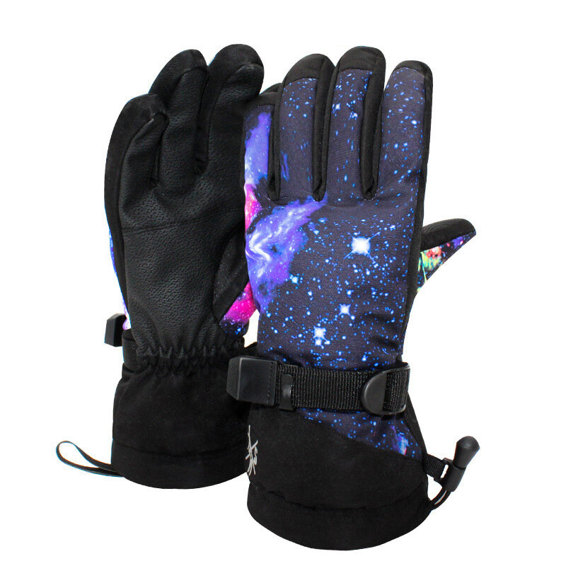 Men Women Outdoor Winter Skiing Touch Screen Gloves Waterproof Thermal Thick Snow Gloves Warm Gloves Snowmobile Warmer Mittens