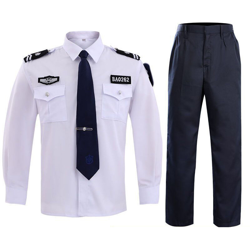 Uniforme di sicurezza design guard set shir summer pants tessuto per hotel best navy blue women black airport Security uniform